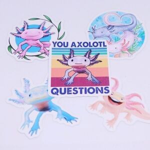 Axolotl bundle‎ sticker pack waterbottle stickers, laptop stickers